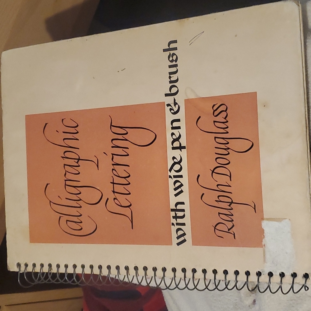 Calligraphic Lettering Spiral Bound Hard Back Book
